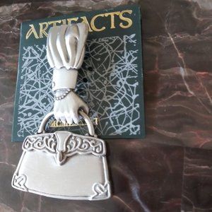 JJ Jonette Artifact HANDBAG Movable Pin Vintage